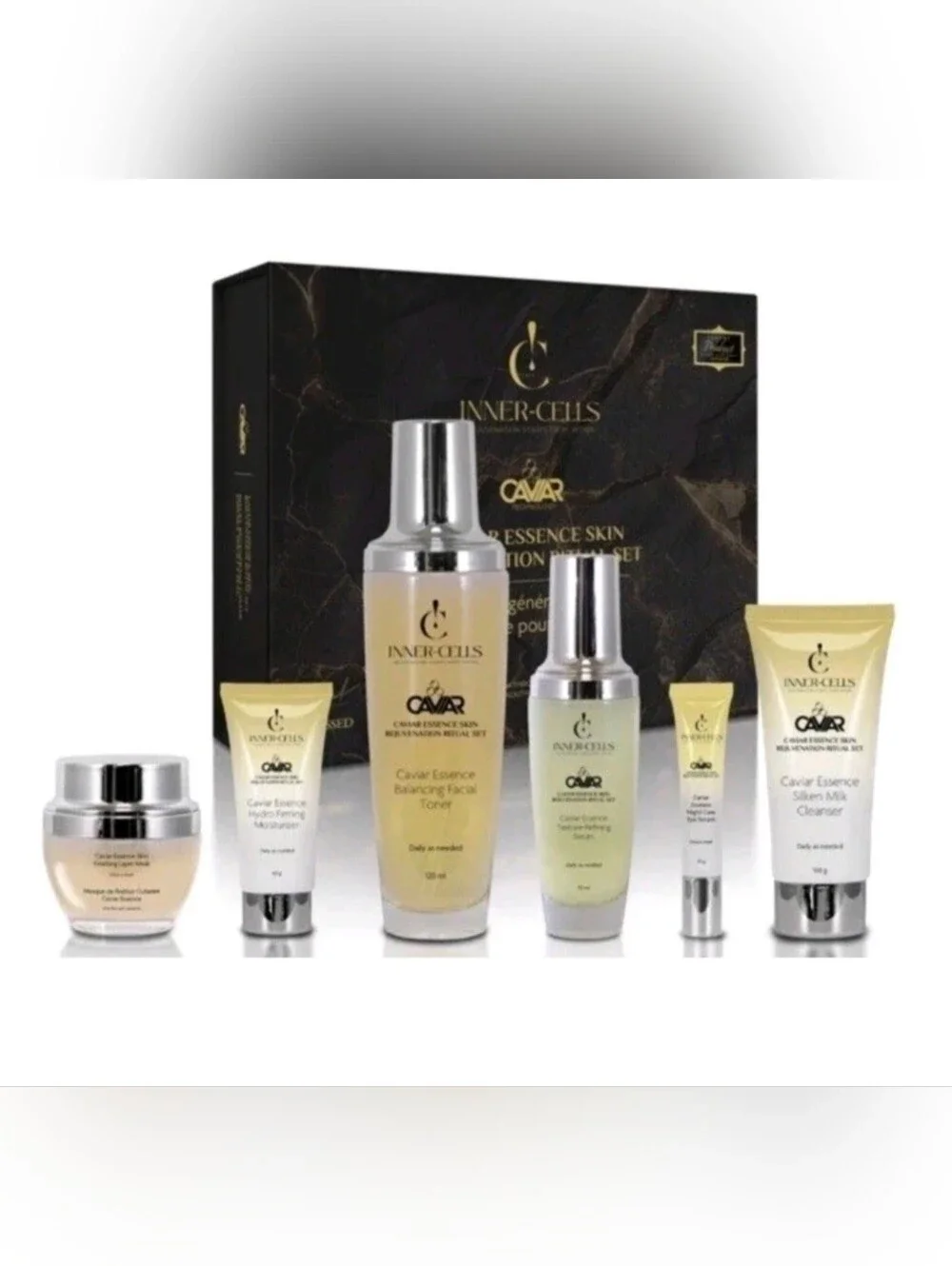 Inner-Cells Caviar Essence Skin Rejuvenation Ritual Set 6-Piece NEW SEALED NIB